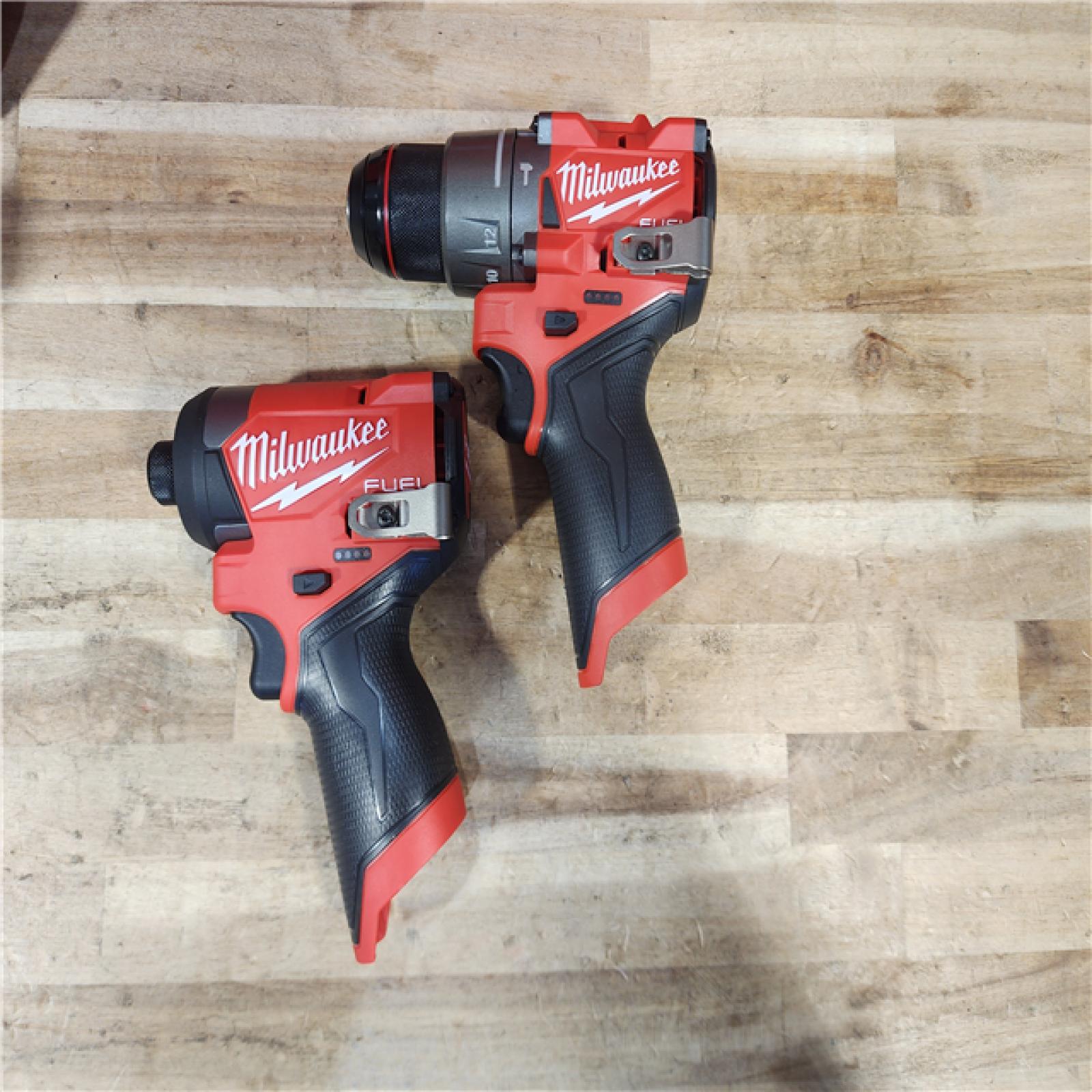 HOUSTON LOCATION - AS-IS (APPEARS LIKE NEW) Milwaukee FUEL 12-Volt Lithium-Ion Brushless Cordless Hammer Drill and Impact Driver Combo Kit