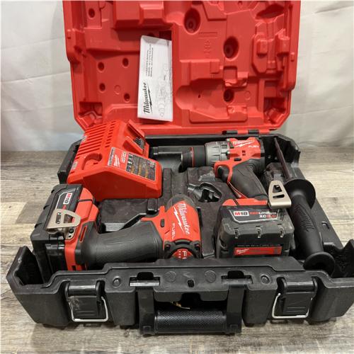 AS-IS Milwaukee FUEL 18V Lithium-Ion Brushless Cordless Hammer Drill and Impact Driver Combo Kit