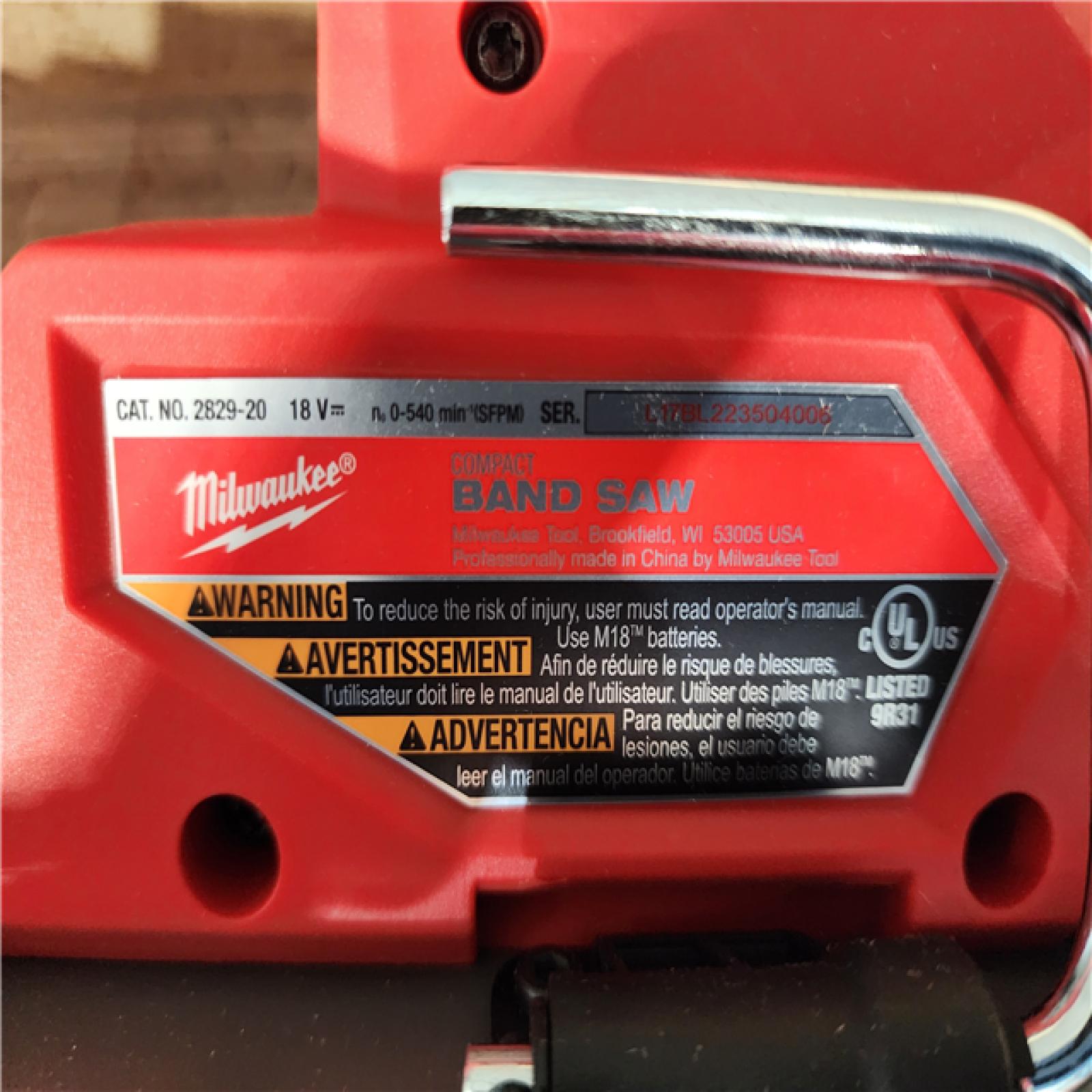 HOUSTON LOCATION - AS-IS Milwaukee FUEL 18V Lithium-Ion Brushless Cordless Compact Bandsaw (Tool-Only)