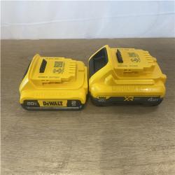 AS-IS DEWALT 20V MAX Lithium-Ion 4.0 Ah and 2.0Ah Battery Packs (2-Pack)