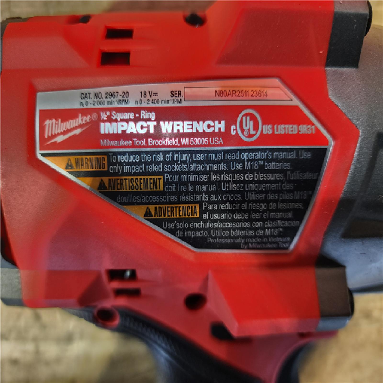HOUSTON LOCATION - AS-IS Milwaukee FUEL 18V Lithium-Ion Brushless Cordless 1/2 in. Impact Wrench with Friction Ring (Tool-Only)