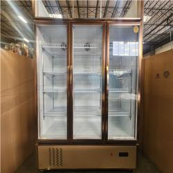 Phoenix AS-IS VEVOR Commercial Refrigerator,Display Fridge Upright Beverage Cooler, Glass Door with LED Light for Home, Store, Gym or Office, (35 cu.ft. Triple Swing Door)