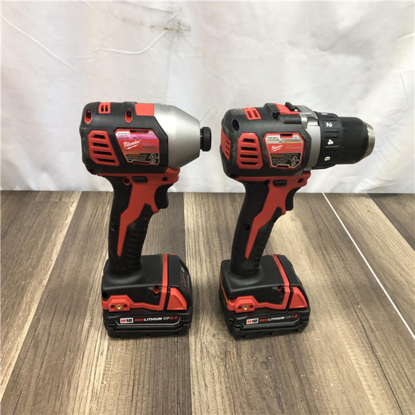 AS-IS Milwaukee 18V Lithium-Ion Cordless Drill Driver/Impact Driver Combo Kit