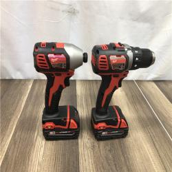 AS-IS Milwaukee 18V Lithium-Ion Cordless Drill Driver/Impact Driver Combo Kit