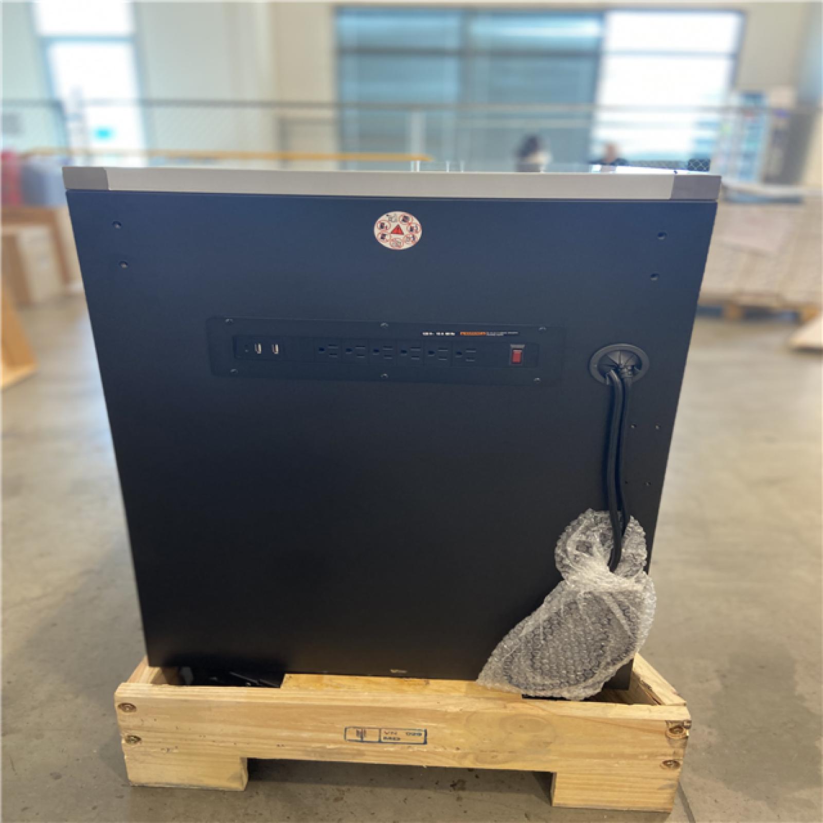 DALLAS LOCATION - 84 in. W x 24 in. D 18-Drawer Heavy-Duty Mobile Workbench with Stainless Steel Top in Matte Black
