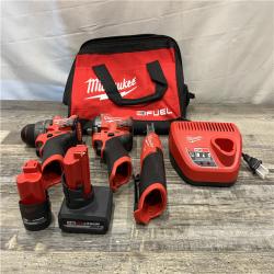 AS-IS Milwaukee FUEL 12V Lithium-Ion Cordless Drill Driver  Impact Wrench  and Ratchet Combo Kit