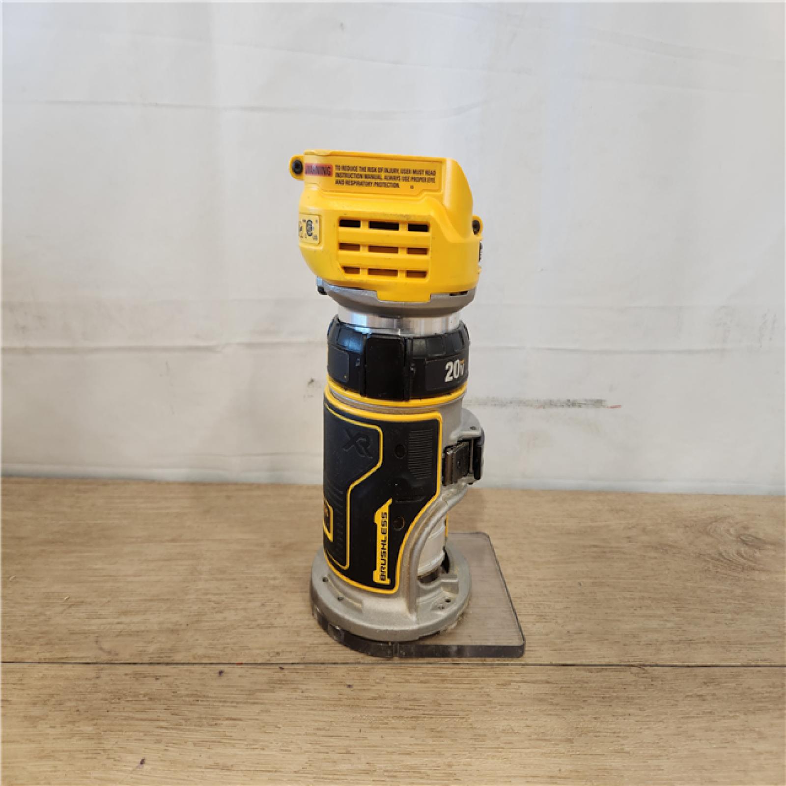 AS-IS- DEWALT 20V MAX XR Lithium-Ion Brushless Cordless Compact Router (Tool Only)