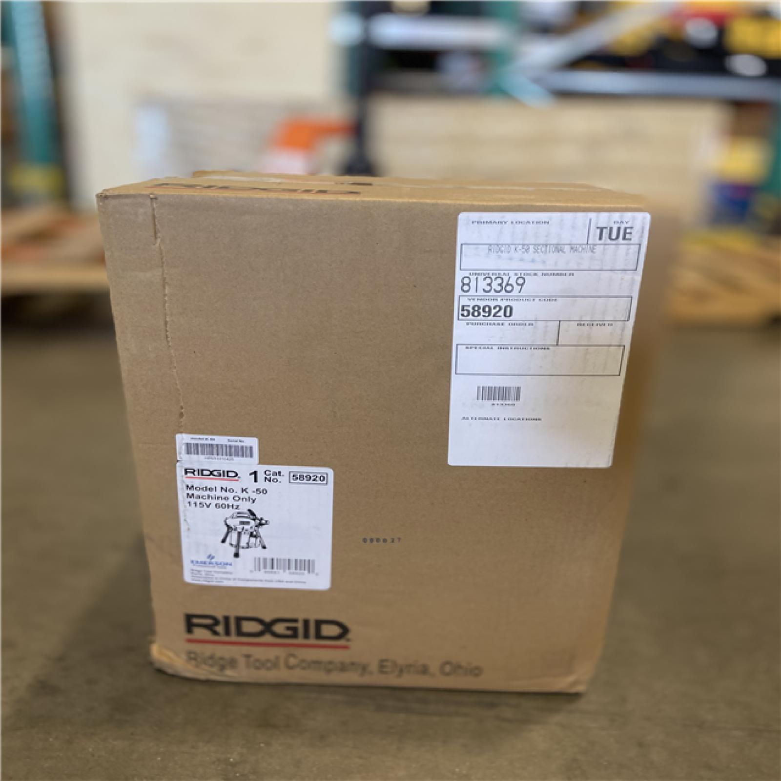 NEW! - RIDGID 115-Volt K-50 Sectional Drain Cleaner Machine for 1-1/4 in. to 4 in. Drain Lines