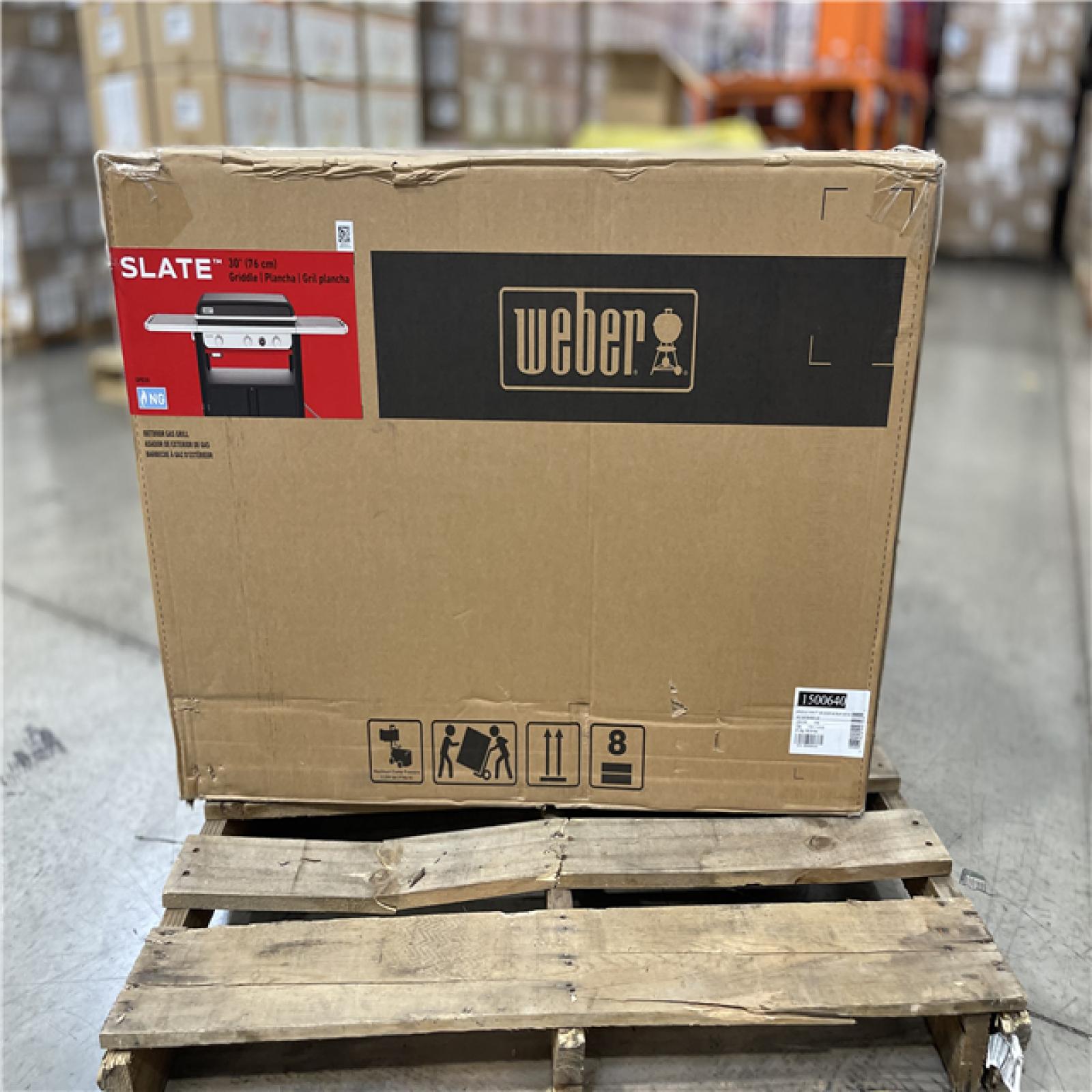 DALLAS LOCATION- Weber Slate Griddle 3-Burner Natural Gas 30 in. Flat Top Grill in Black with Thermometer