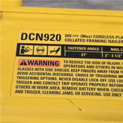 AS-IS DEWALT 20-Volt 21° Cordless Framing Nailer (Tool-Only)