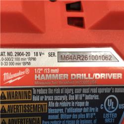 Milwaukee FUEL 18V Lithium-Ion Brushless Cordless 1/2 in. Hammer Drill/Driver (Tool-Only)