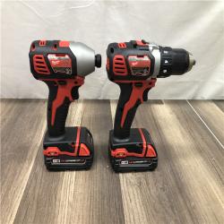 AS-IS Milwaukee M18 18V Lithium-Ion Cordless Drill Driver/Impact Driver Combo Kit