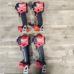 HOUSTON LOCATION - AS-IS (4) Milwaukee 2953-20 18V Lithium-Ion Brushless Cordless 1/4   Hex Impact Driver (TOOL ONLY)