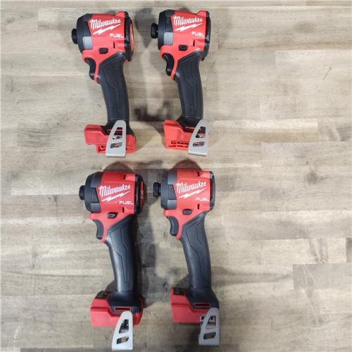 HOUSTON LOCATION - AS-IS (4) Milwaukee 2953-20 18V Lithium-Ion Brushless Cordless 1/4   Hex Impact Driver (TOOL ONLY)