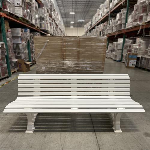 DALLAS LOCATION- NEW!- XPEDX FLORIDA PARK BENCH WHITE PLASTIC RESIN PALLET (10 UNITS)