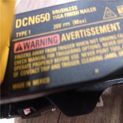 AS-IS DEWALT 20V MAX XR Lithium-Ion Cordless 15-Gauge Angled Finish Nailer (Tool Only)
