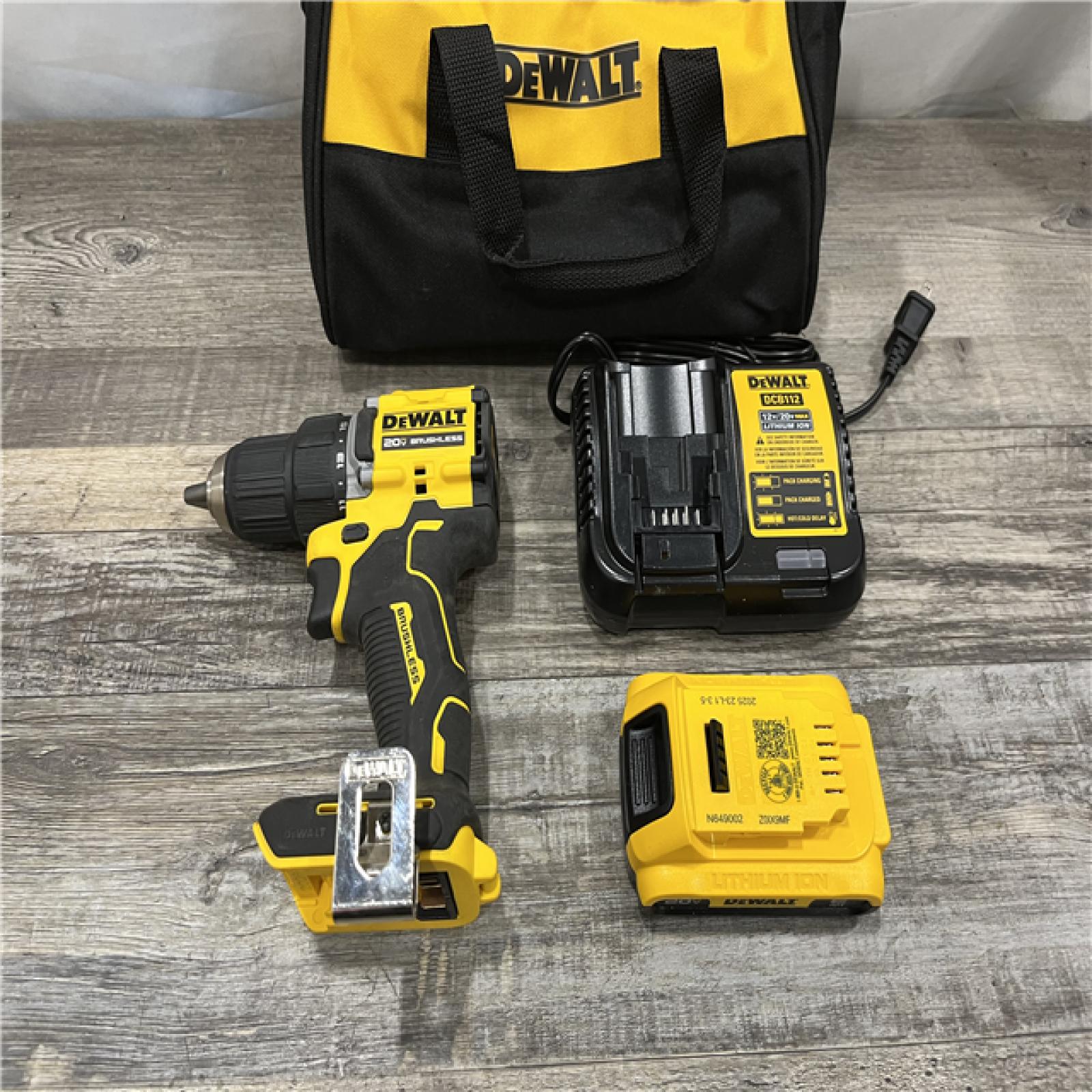 AS-IS DEWALT Atomic 20V Lithium-Ion Cordless Compact 1/2 in. Drill/Driver Kit