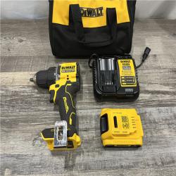 AS-IS DEWALT Atomic 20V Lithium-Ion Cordless Compact 1/2 in. Drill/Driver Kit