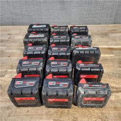 HOUSTON LOCATION - AS-IS MILWAUKEE BATTERY PACK QTY - 15