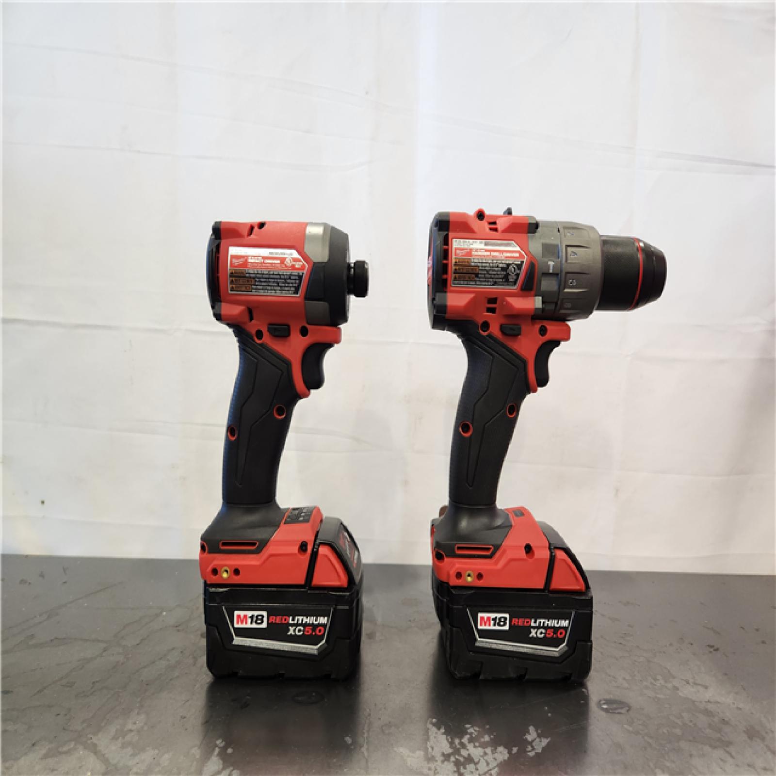 AS-IS- Milwaukee M18 FUEL 18V Lithium-Ion Brushless Cordless Hammer Drill and Impact Driver Combo Kit