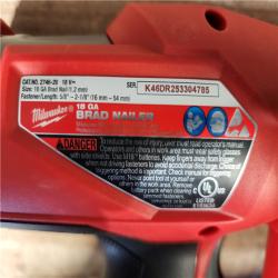 HOUSTON LOCATION - AS-IS (APPEARS LIKE NEW) Milwaukee FUEL 18-Volt Lithium-Ion Brushless Cordless Gen II 18-Gauge Brad Nailer (Tool-Only)