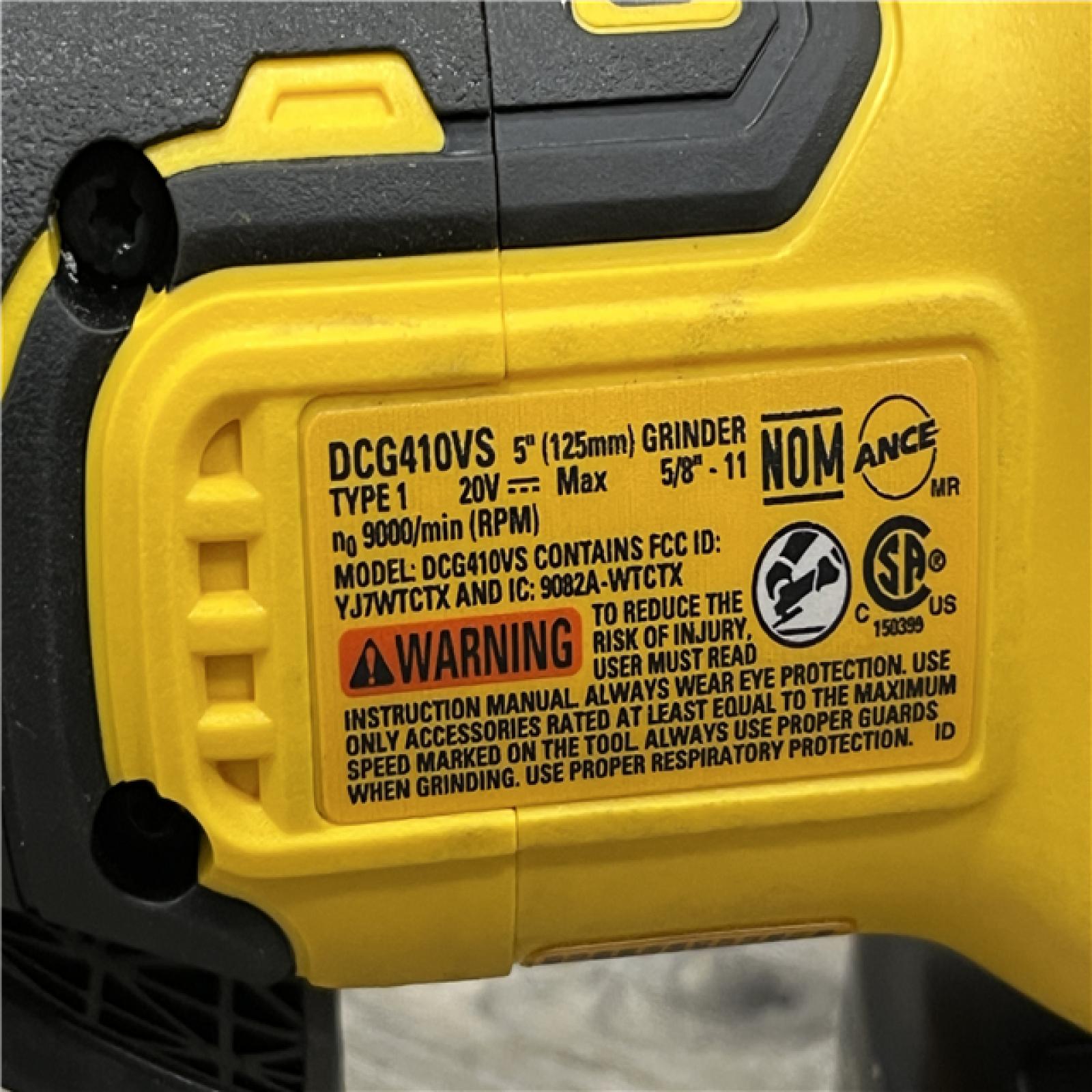 AS-IS DEWALT 20V XR Cordless 4-1/2. in. to 5 in. Variable Speed Angle Grinder (Tool Only)