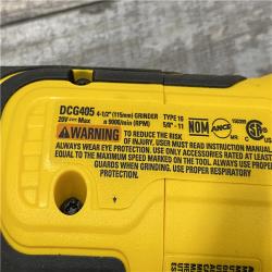 AS-IS DEWALT 20V MAX XR Cordless Brushless 4.5 in. Slide Switch Small Angle Grinder with Kickback Brake (Tool Only)