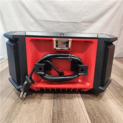 AS-IS- Milwaukee 18V M18 PACKOUT Lithium-Ion Cordless Radio + Charger (Tool Only)
