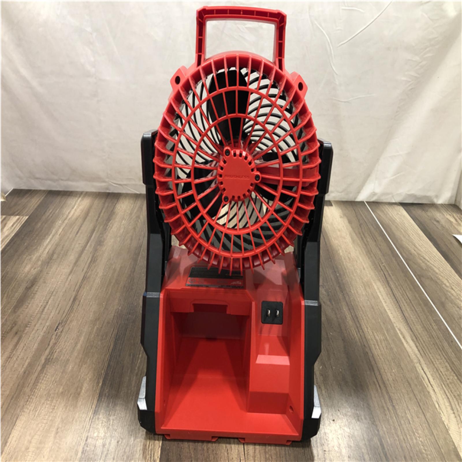 AS-IS - Milwaukee 18-Volt Lithium-Ion Brushless Cordless PACKOUT Jobsite Fan (Tool-Only)