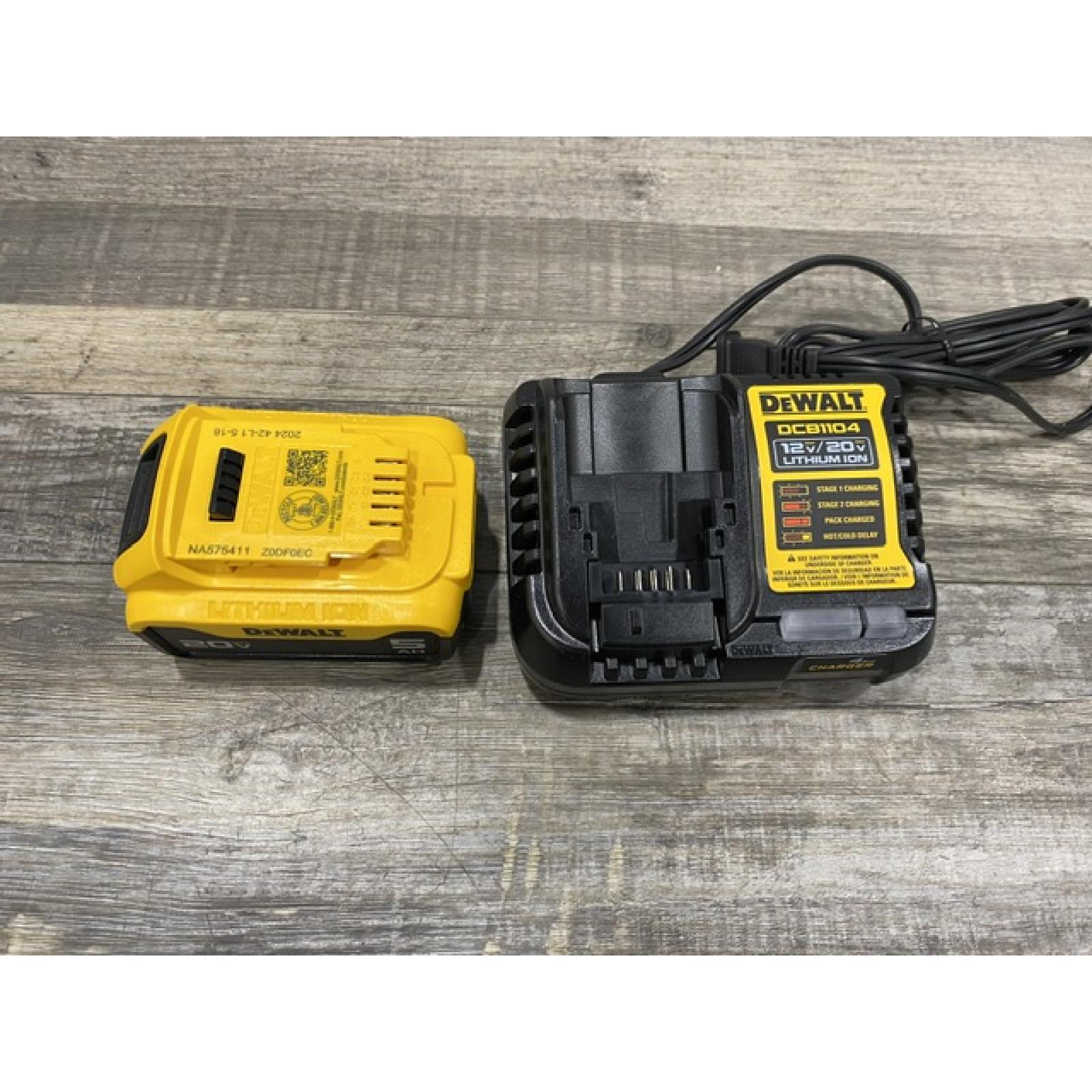 AS-IS DEWALT 20-Volt Maximum XR 5.0 Ah Battery Pack and Charger Kit