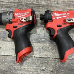 AS-IS Milwaukee FUEL 12-Volt Lithium-Ion Brushless Cordless Hammer Drill and Impact Driver Combo Kit