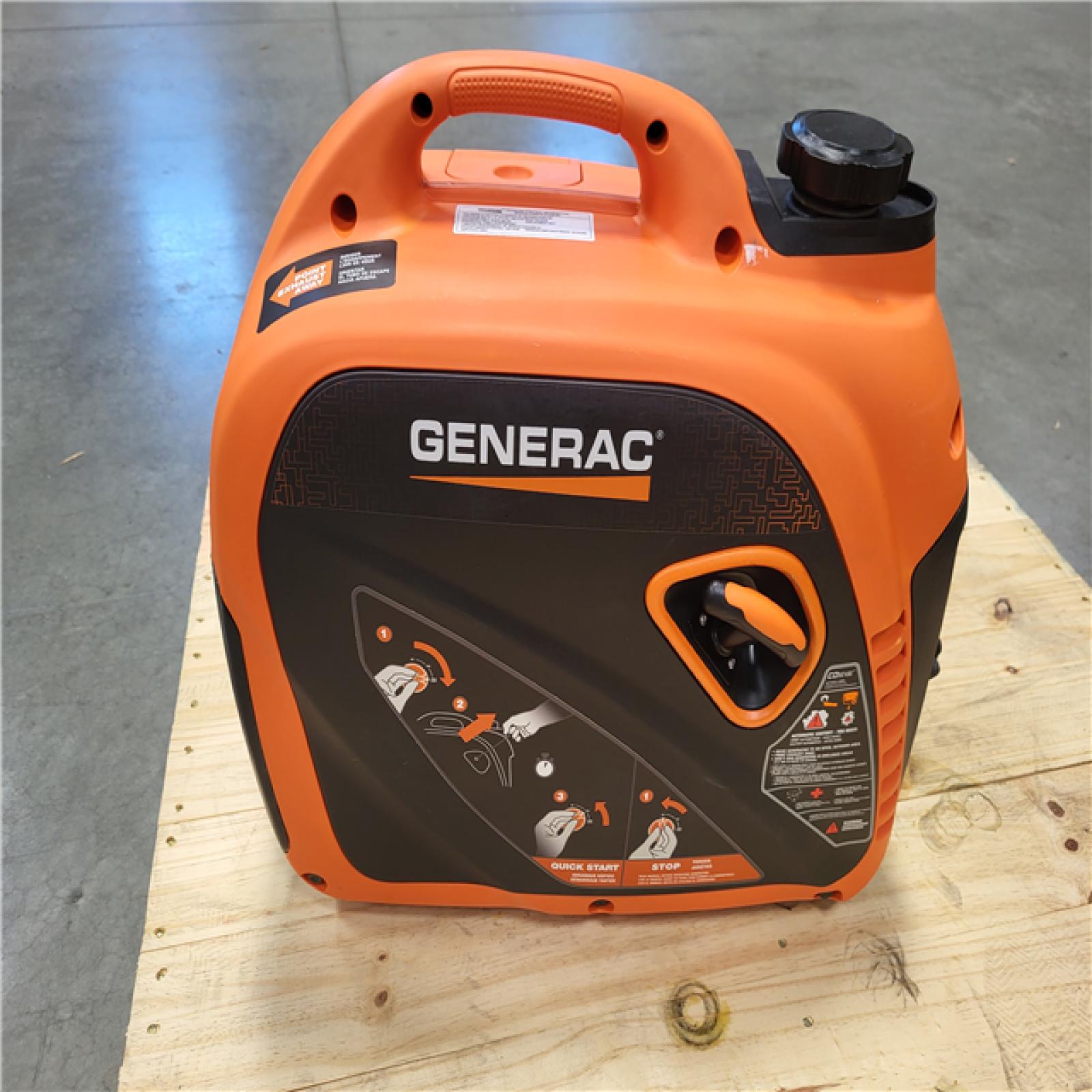CALIFORNIA AS-IS GENERAC GP2500I 2 200 RUNNING WATT/ 2 500 STARTING WATT INVERTER GENERATOR