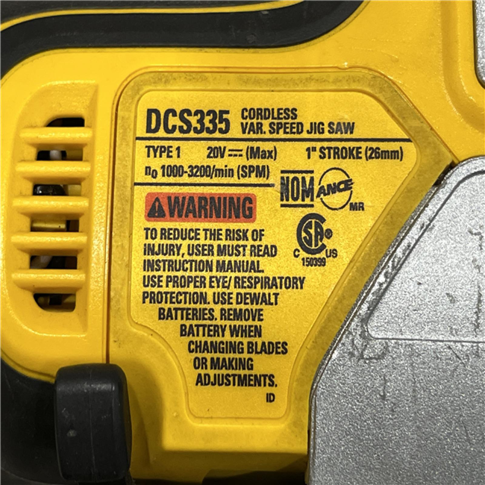 AS-IS DEWALT 20V MAX XR Cordless Barrel Grip Jigsaw (Tool Only)