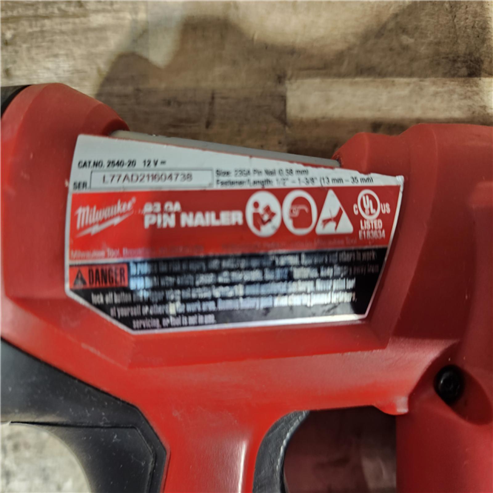 HOUSTON LOCATION - AS - IS Milwaukee M12 12-Volt 23-Gauge Lithium-Ion Cordless Pin Nailer (Tool-Only)