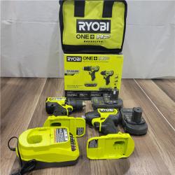 GOOD RYOBI ONE+ HP 18V Brushless Cordless Compact 1/2 in. Drill and Impact Driver Kit with (2) 1.5 Ah Batteries, Charger, and Bag