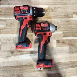 HOUSTON LOCATION - AS-IS Milwaukee M18 18V Lithium-Ion Cordless Drill Driver/Impact Driver Combo Kit