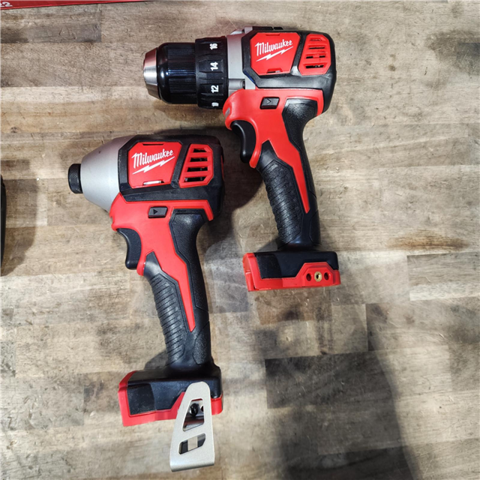 HOUSTON LOCATION - AS-IS Milwaukee 18V Cordless Brushed 2-Tool Drill/Driver and Impact Driver Kit