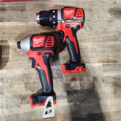 HOUSTON LOCATION - AS-IS Milwaukee 18V Cordless Brushed 2-Tool Drill/Driver and Impact Driver Kit