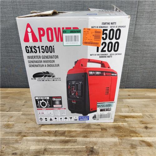 HOUSTON LOCATION - AS-IS 1500-Watt Recoil Start Gasoline Powered Ultra-Light Inverter Generator with 60cc OHV Engine and CO Sensor Shutdown