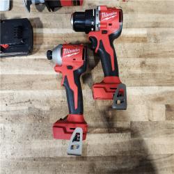 HOUSTON LOCATION - AS - IS Milwaukee 18-Volt Lithium-Ion Brushless Cordless (4-Tool) Combo Kit