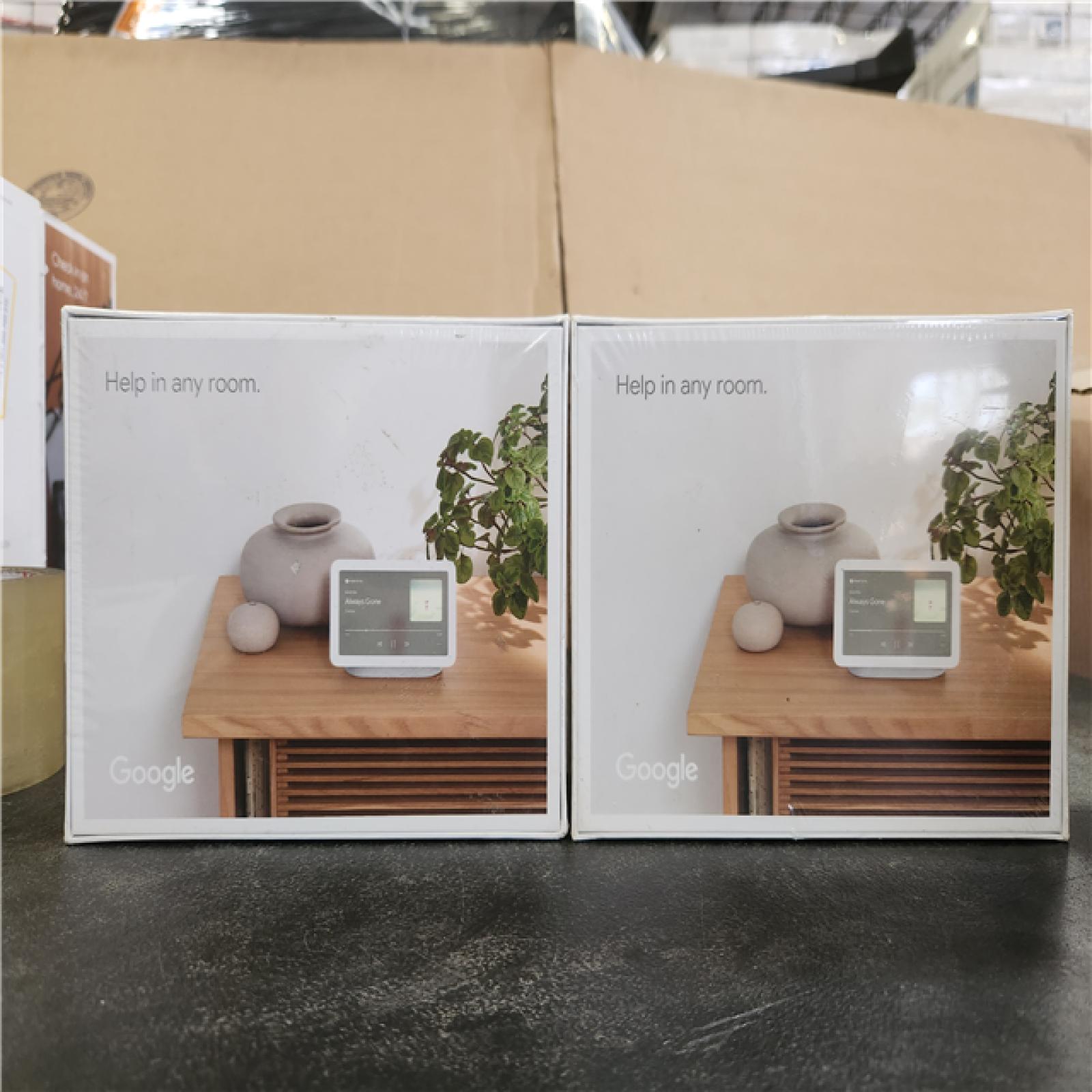 Phoenix NEW Google Nest Hub 2nd Gen - Smart Home Speaker and 7 in. Display with Google Assistant - Chalk (SEALED) (2-Pack)