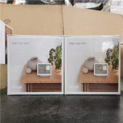 Phoenix NEW Google Nest Hub 2nd Gen - Smart Home Speaker and 7 in. Display with Google Assistant - Chalk (SEALED) (2-Pack)