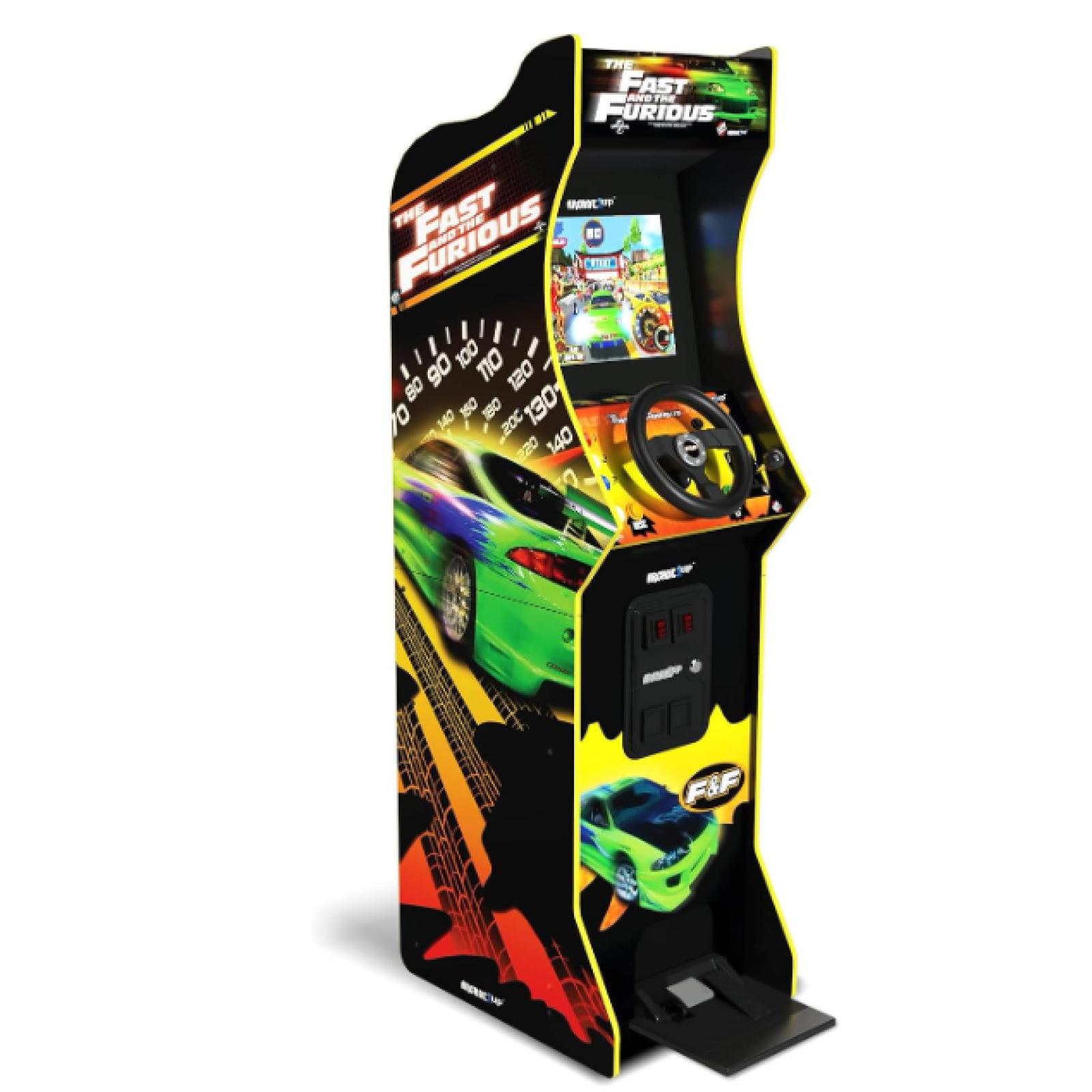 DALLAS LOCATION - NEW! The Fast & The Furious Deluxe Arcade Game for Your Home  with 5-Foot-Tall Stand-up Cabinet  2 Classic Games  and 17-inch LCD Screen