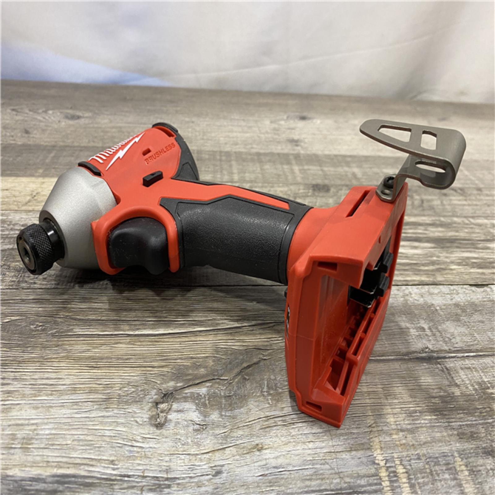 AS-IS Milwaukee 18V Lithium-Ion Compact Brushless Cordless 1/4 in. Impact Driver (Tool-Only)