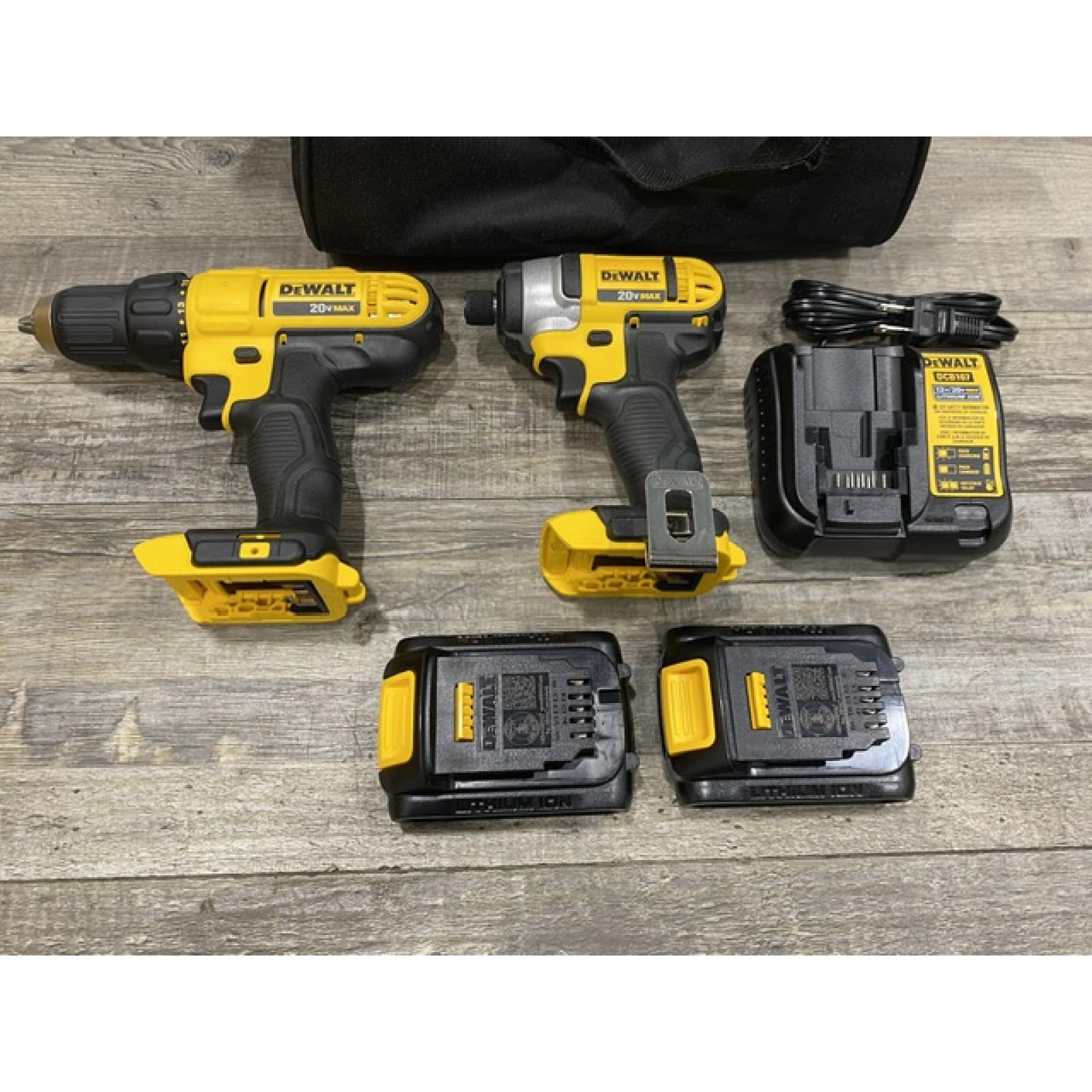 AS-IS DEWALT 20V MAX Cordless Drill/Impact 2 Tool Combo Kit