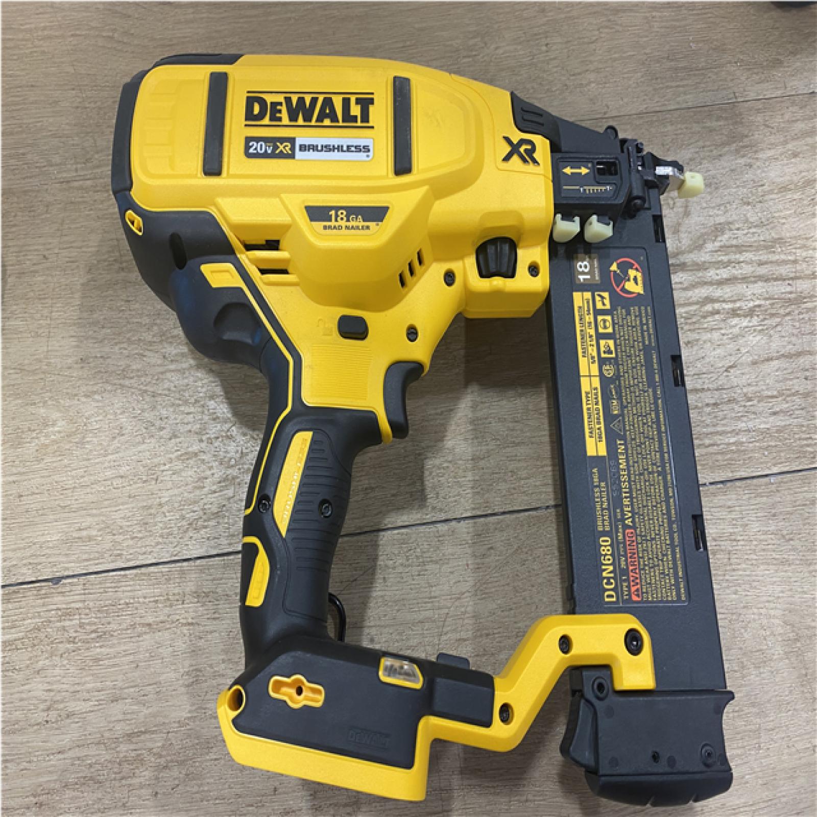 AS-IS DEWALT 20V MAX XR Lithium-Ion Electric Cordless 18-Gauge Brad Nailer (Tool Only)