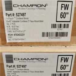 Phoenix AS-IS Mixed Champion TruTouch Cordless Blinds (Vinyl Mini Blind/ Faux Wood Blinds) 36 Boxes