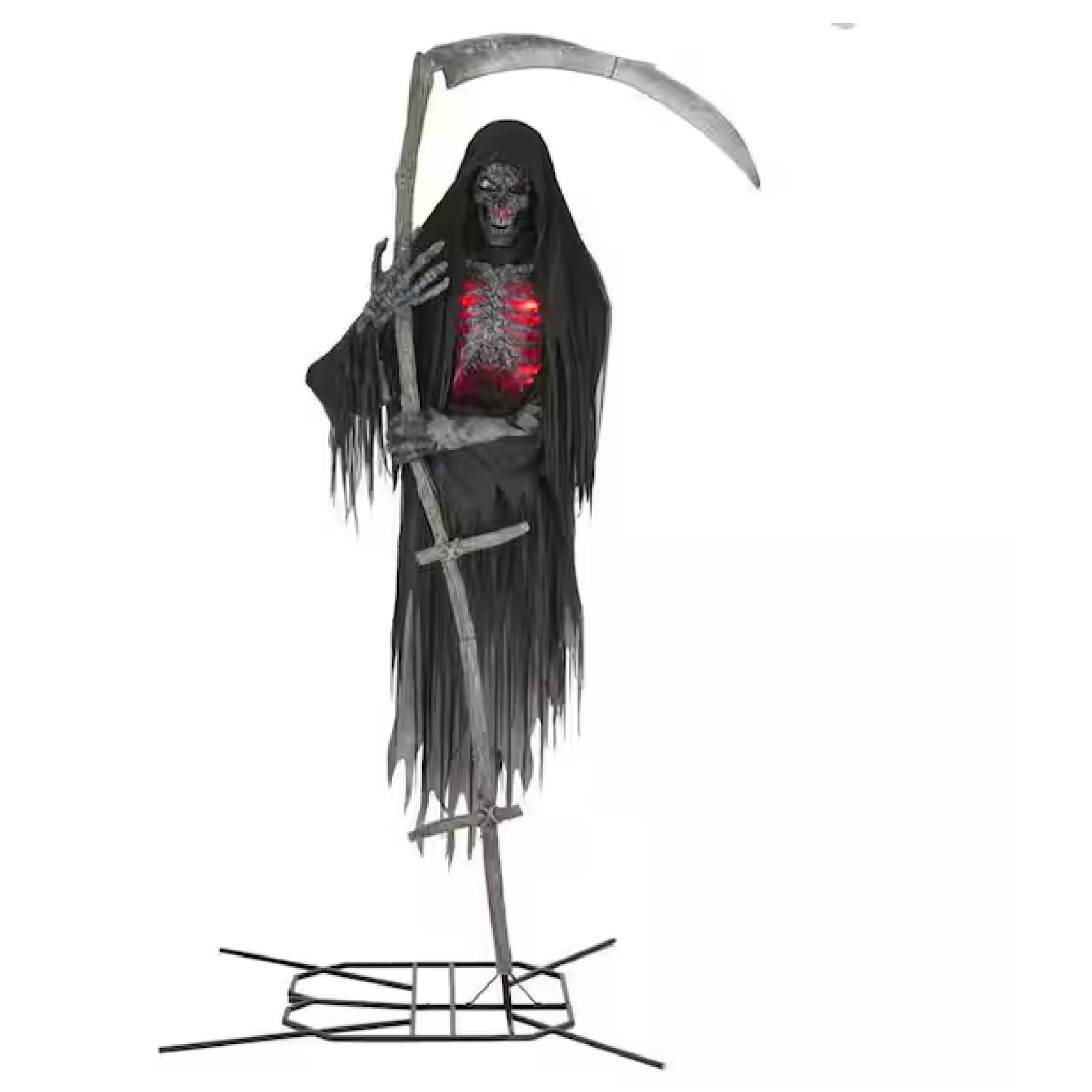 DALLAS LOCATION - Home Accents Holiday 12 ft. Grave & Bones Giant-Sized Color Changing Animated LED Levitating Reaper
