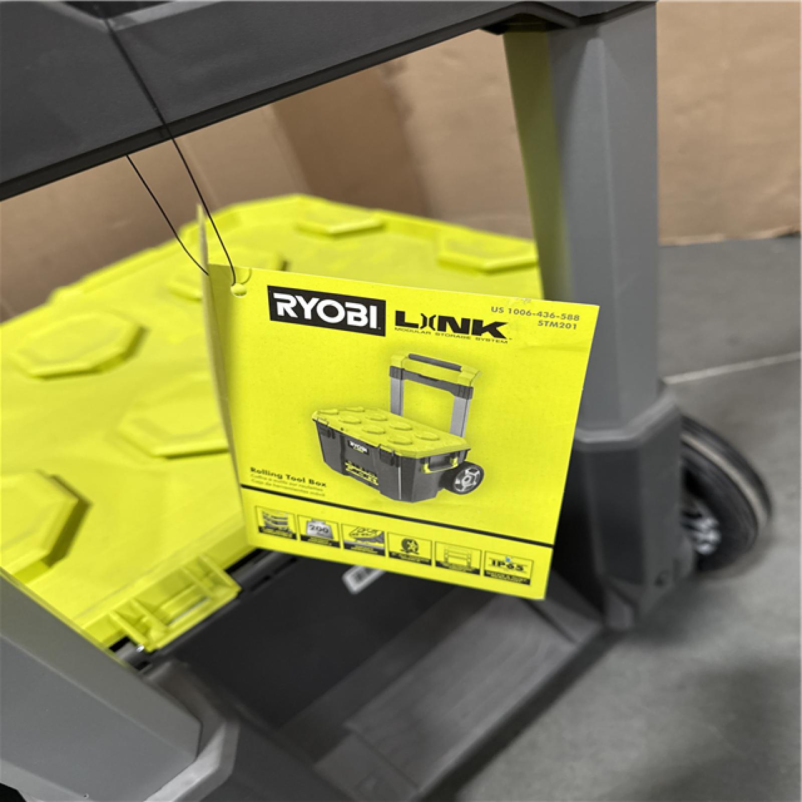 California AS-IS Ryobi Link Rolling Tool Box; Appears in Excellent Condition (No Tools)