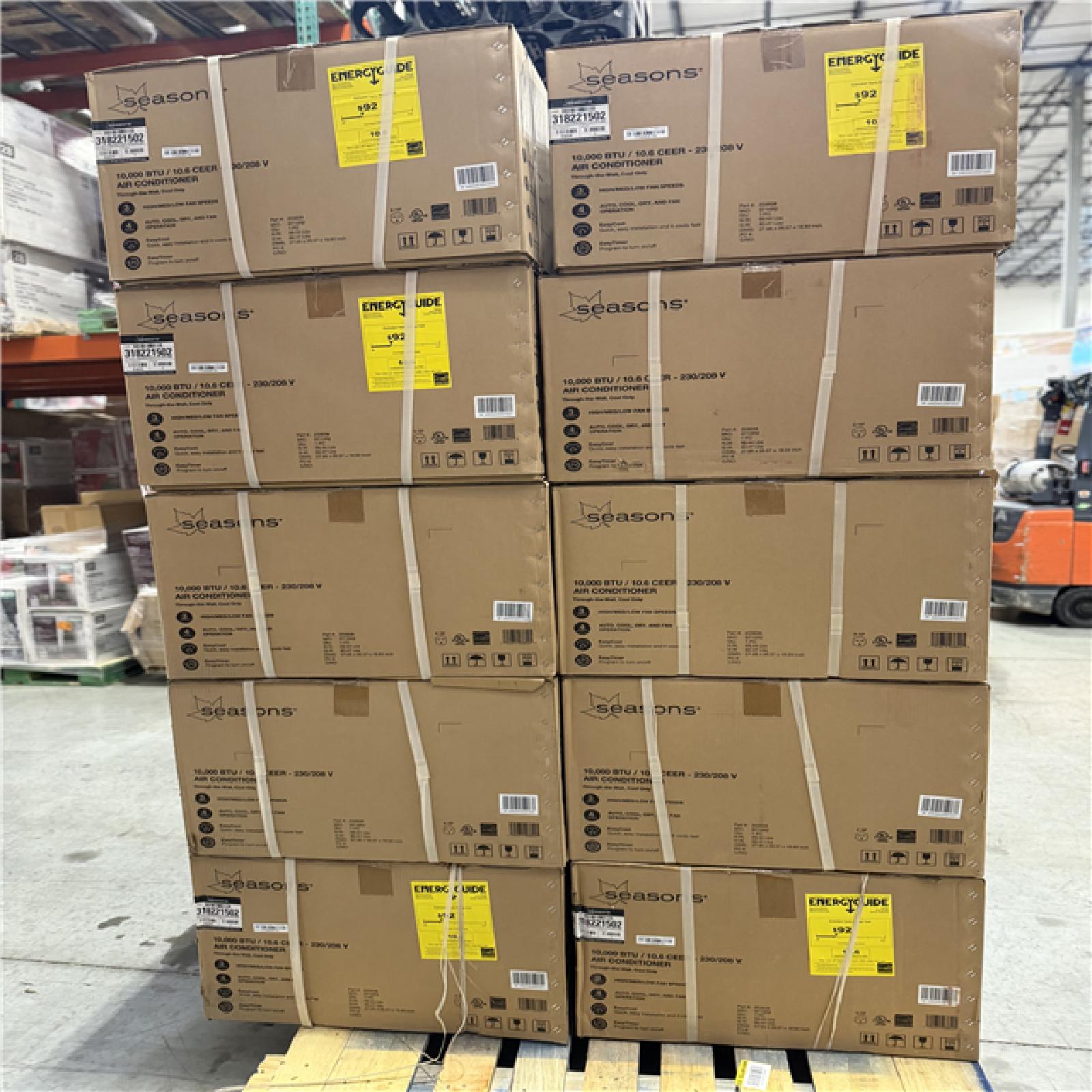 DALLAS LOCATION - SEASONS 10 000 BTU AIR CONDITIONER PALLET-(10 UNITS)